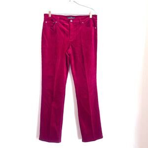 Lauren Ralph Lauren Womens Corduroy Pants Size 12 Red Preppy Academia Ivy League
